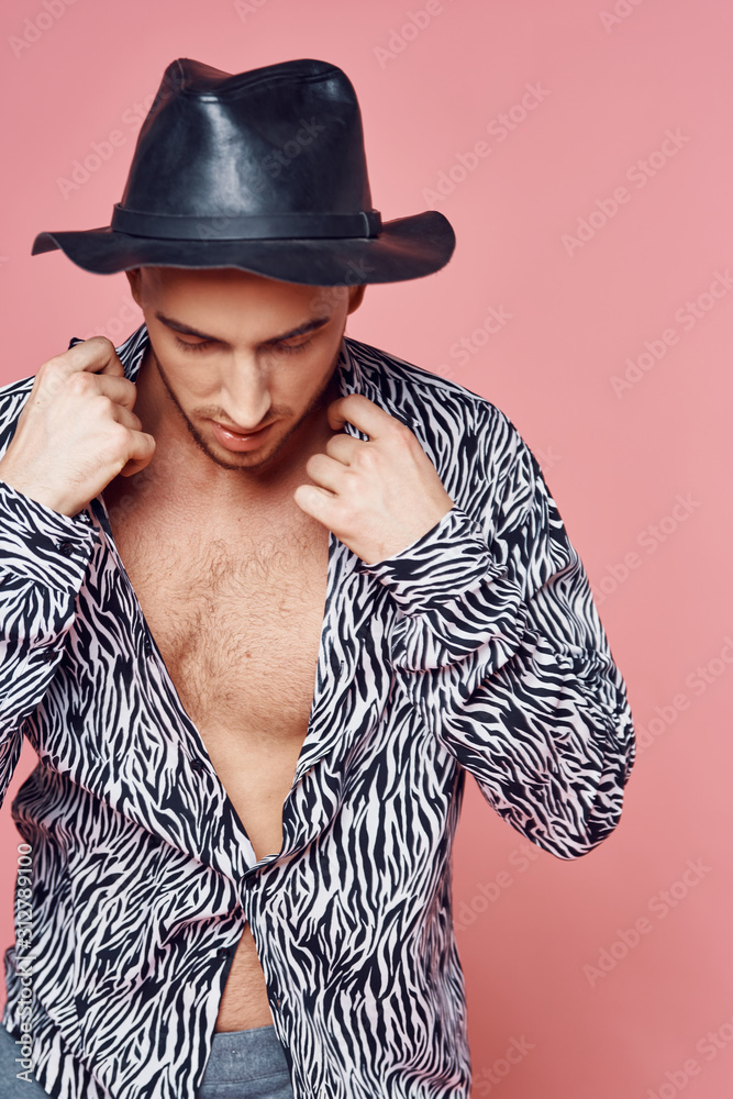 portrait of young woman in black hat