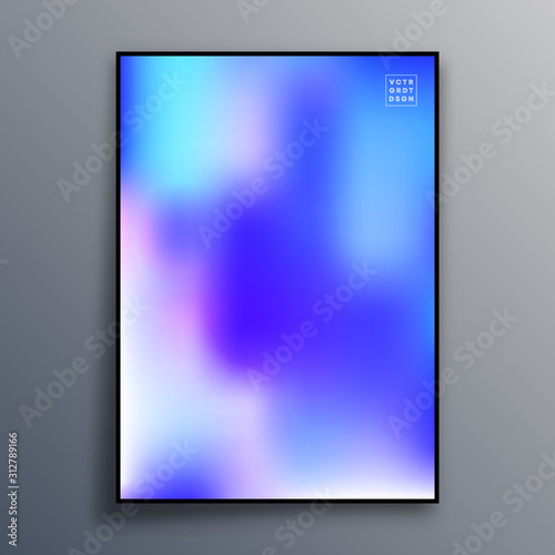 Poster template design with colorful gradient texture for wallpaper  flyer  placard  brochure cover  typography or other printing products. Vector illustration