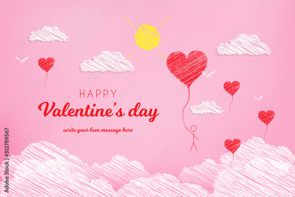 Valentine's Day Background concept design suitable for advertisement, banner, and gift card