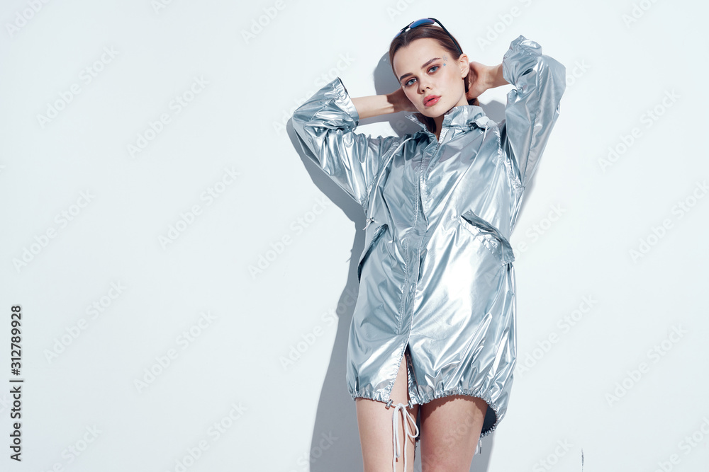 Fototapeta premium young woman in jeans and sunglasses