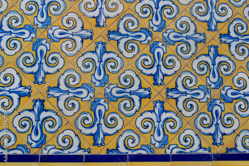 traditional valencian ceramic background colored texture