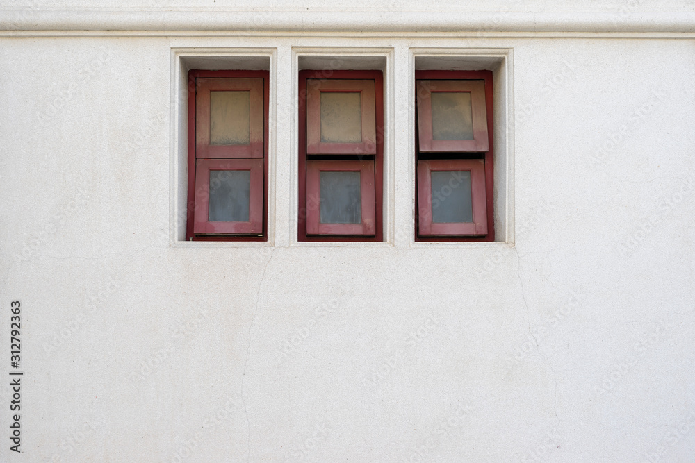 Old windows and wall background photo Old windows and wall background photo