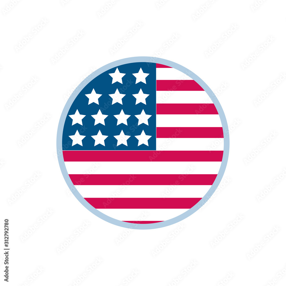 Isolated usa flag seal stamp vector design Isolated usa flag seal stamp vector design
