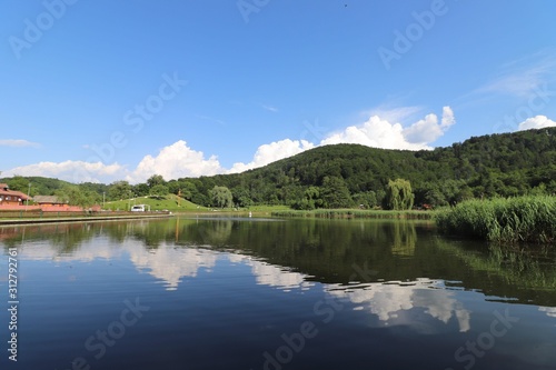 Noua Park and Lake in Brasov city