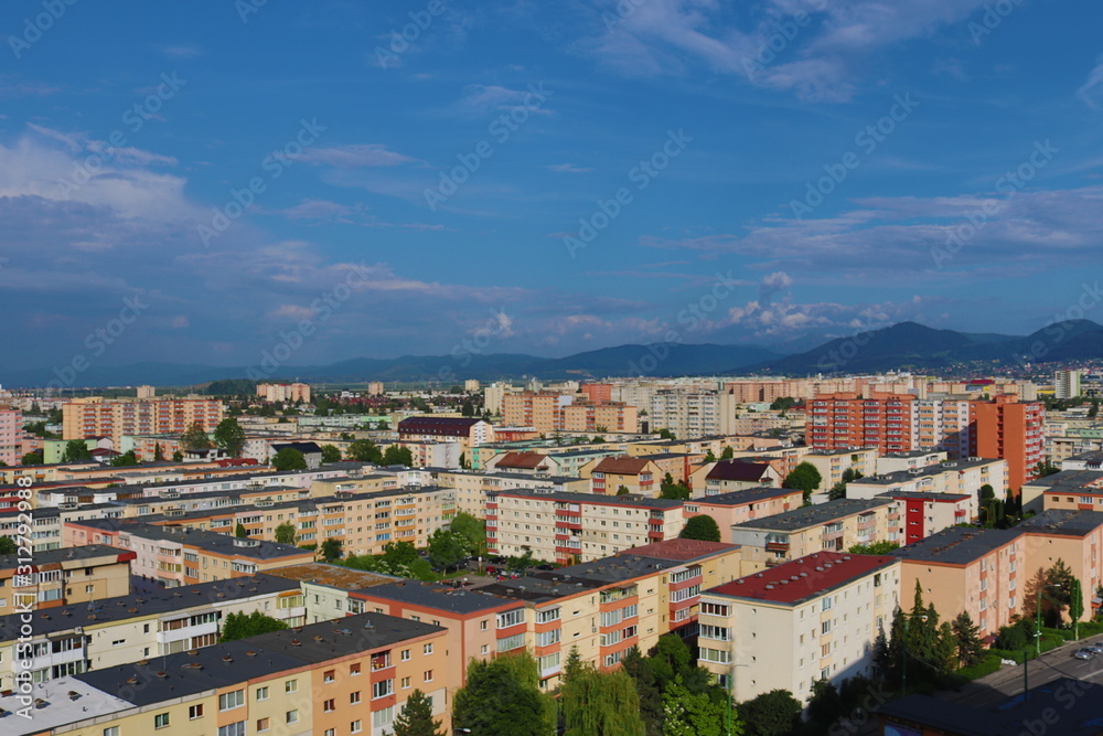 Cityscape Of Brasov And Mountains