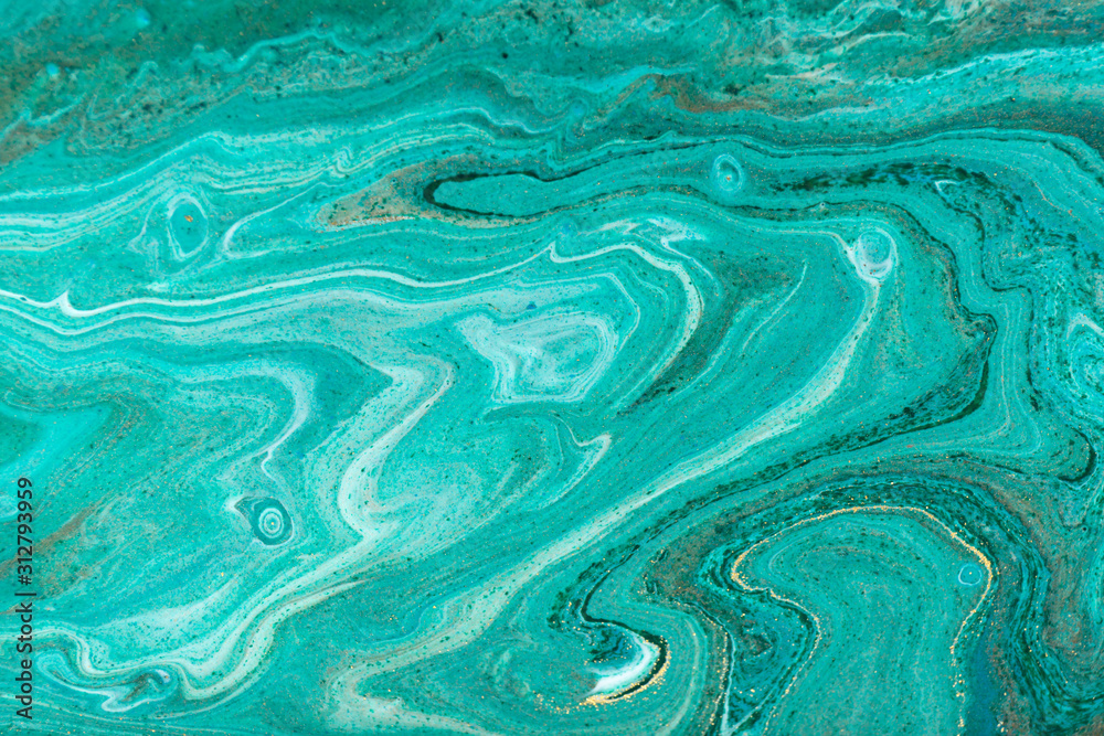 Unique green ink ripple background. Unique green ink ripple background.