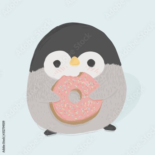 Penquin with donut