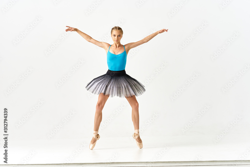 young woman jumping in the air young woman jumping in the air