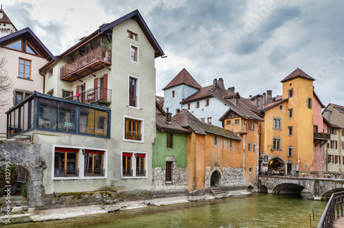 Thiou river in Annecy, France