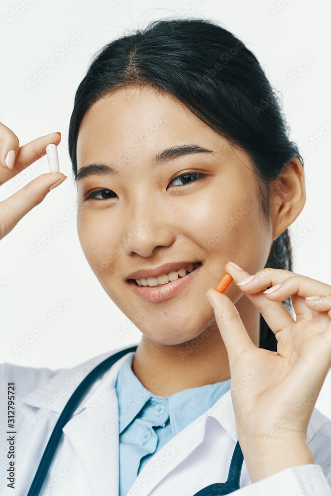 portrait of a female doctor with stethoscope portrait of a female doctor with stethoscope