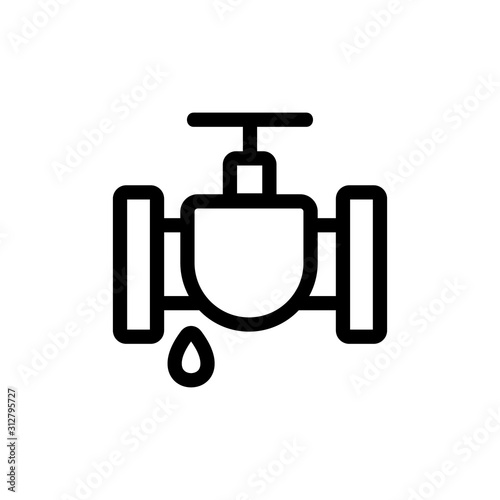 tap vent icon vector. A thin line sign. Isolated contour symbol illustration