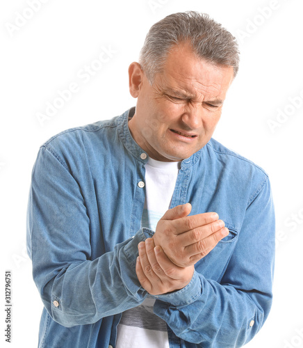 Mature man suffering from p...