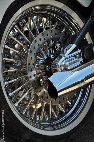 Speichenrad, Motorrad, Chrome