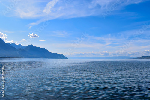  les rives du lac L  man     Veytaux entre Villeneuve et Montreux  en Suisse