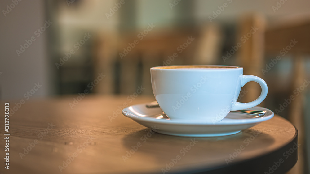 Hot Latte Coffee In White Cup Hot Latte Coffee In White Cup