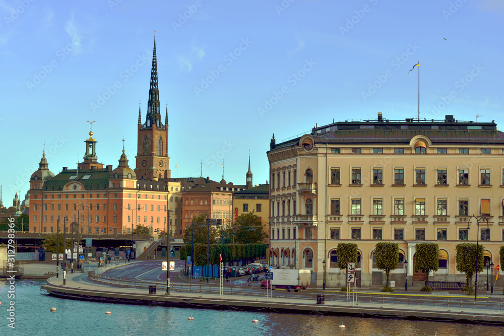 Naklejka premium city, beautiful, sweden, sverige,nacka, stockholm