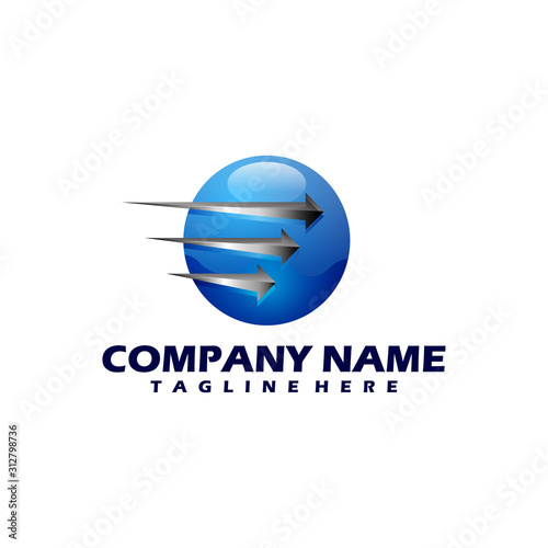 Free Download Vector Planet logo. Orbit vector and Satellite logo. Cosmos logo. - GFXLoad