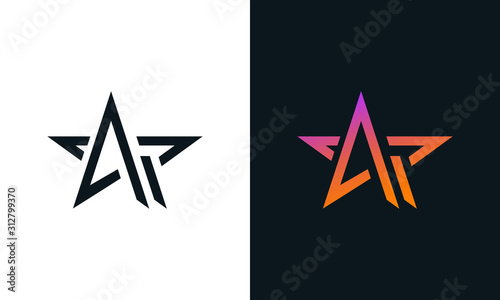 Minimalist Star letter AP logo. This logo icon incorporate with letter A P and star in the creative way.