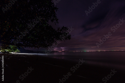 Night impressions from Khao Lak beach in Thailand in November