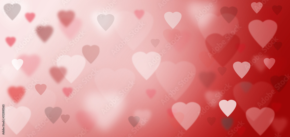 Valentines Day background with heart. Romantic illustration