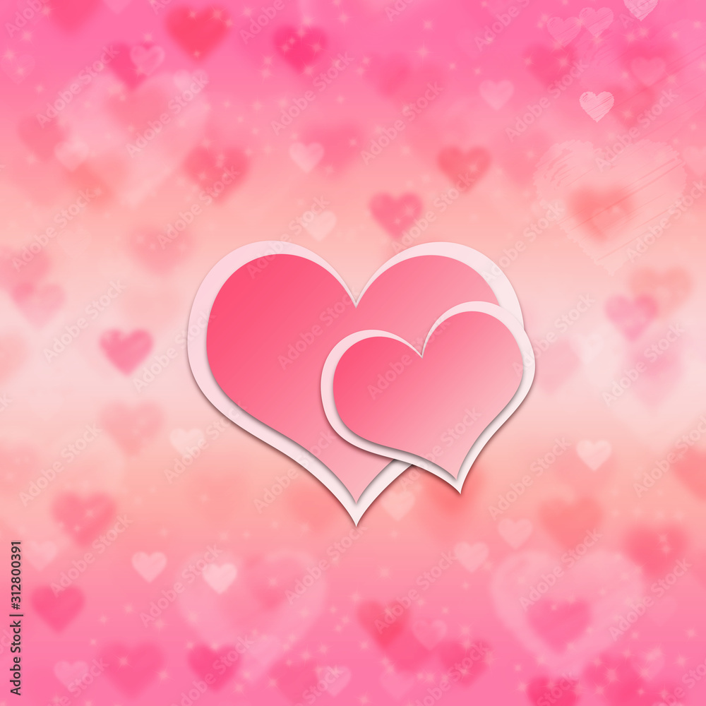 Valentines Day card with heart. Romantic illustration Valentines Day card with heart. Romantic illustration