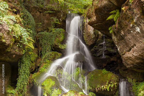 Foto Lichtenhainer waterfall, Kirnitzschtal, Saxon Switzerland, Elbe Sandstone Mounta