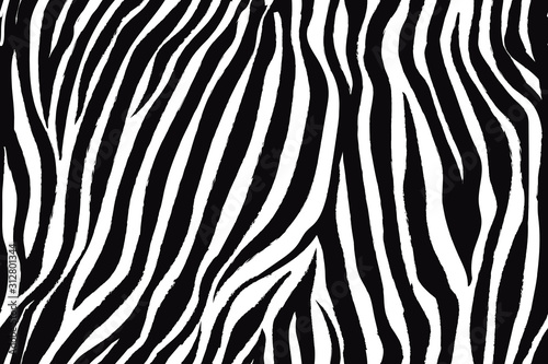 Trendy zebra animal print with black and white for fabric, wallpaper, cover, poster and other users.