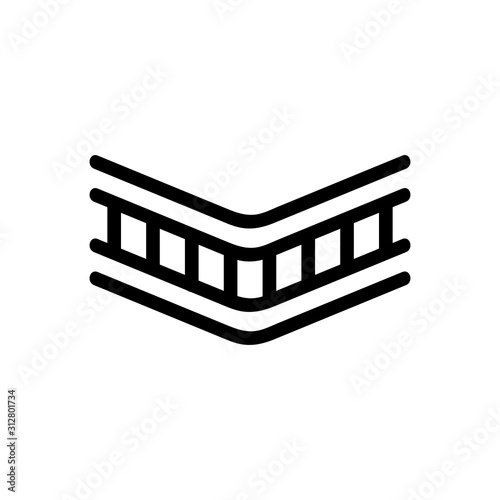 mattress from the letex icon vector. A thin line sign. Isolated contour symbol illustration photo