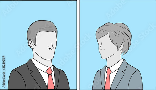 business people. debate for the election. political opponents. vector illustration.