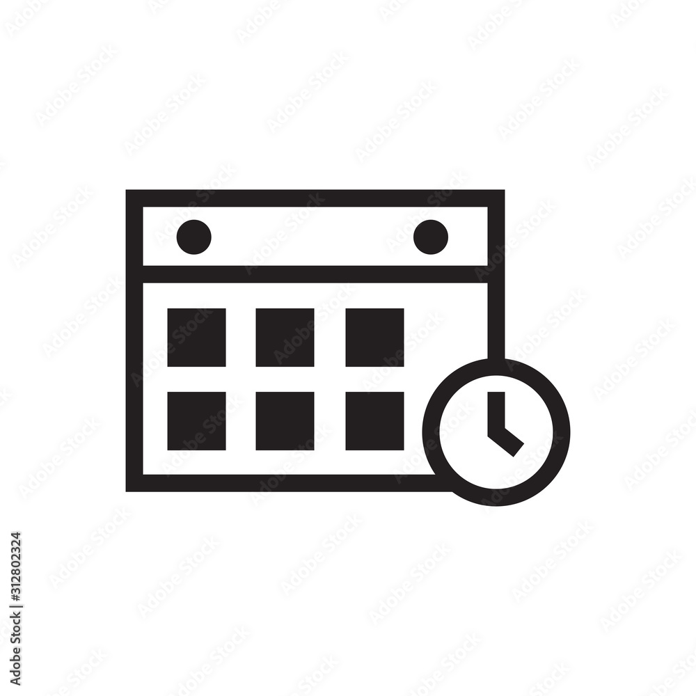 Calendar icon vector in simple design Calendar icon vector in simple design