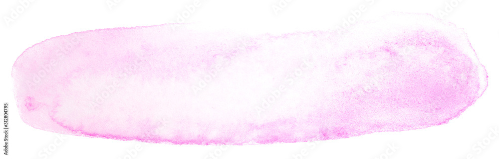 Watercolor paint stain. texture of paper and paint. On a white background isolated element for design.