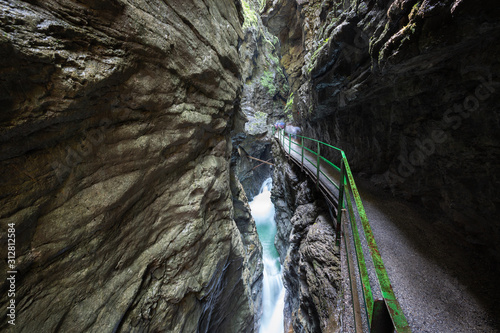 Breitachklamm gorge in the Allgaeu Alps, Bavaria, Germany photo