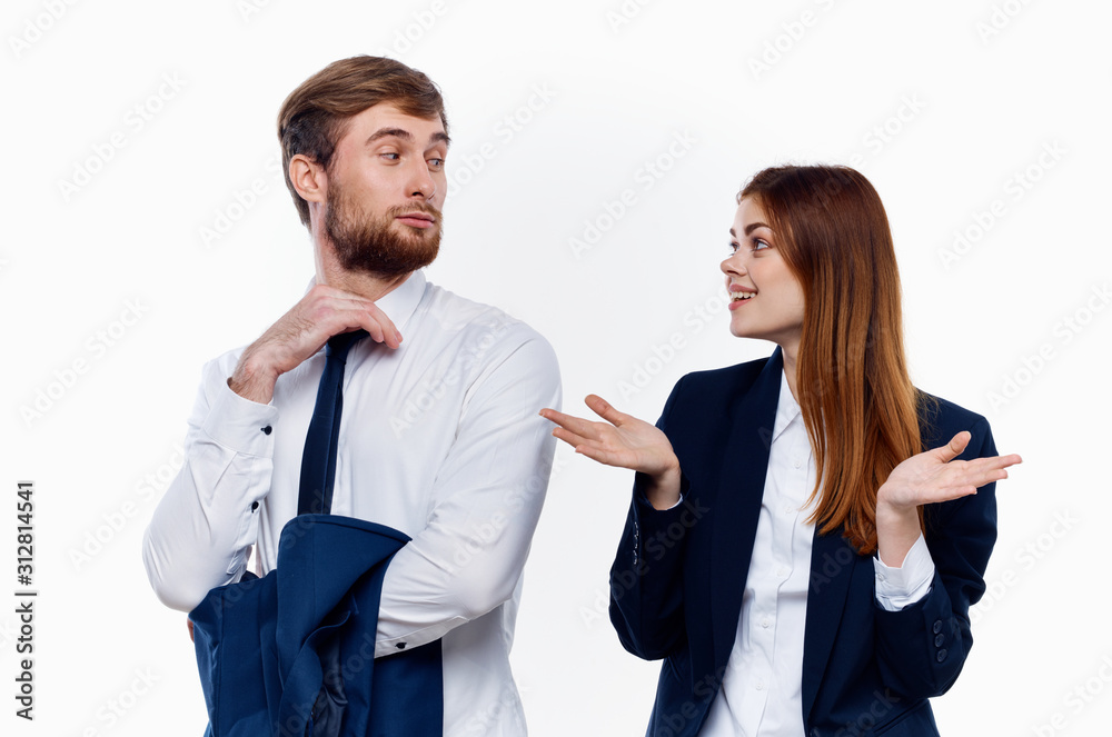man and woman shaking hands