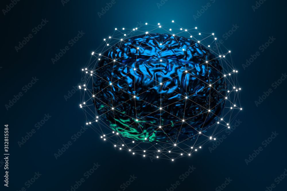 3d Render Artificial Intelligence Concept A Human Brain Model 3d Render Artificial Intelligence Concept A Human Brain Model