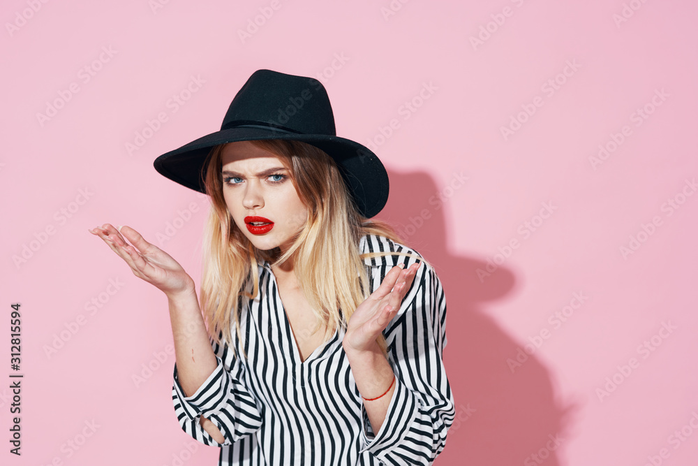 portrait of young woman in a hat portrait of young woman in a hat