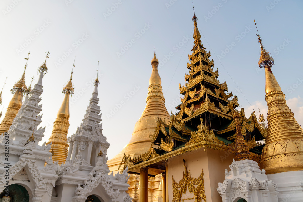Shwedagon Pagoda in Yangon, Myanmar 