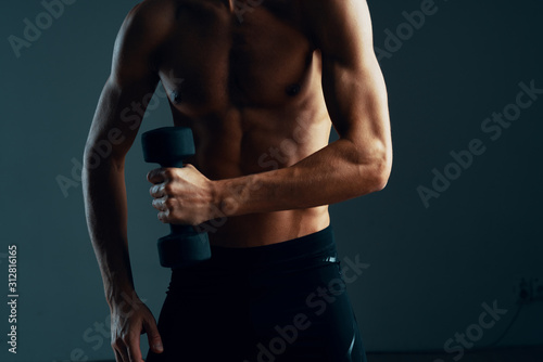 muscular man doing pushups