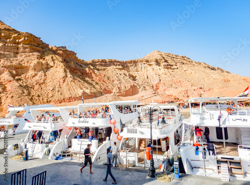 boats in harbour photo