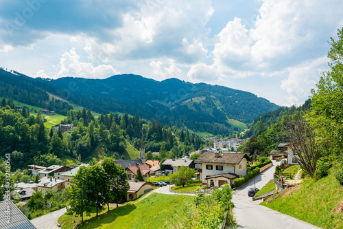 Picturesque alpine mountain town Muhlbach am Hochkonig. photo