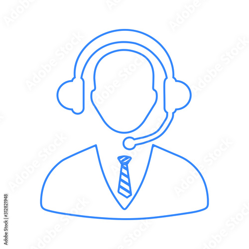 Call center, consultant, service, customer support icon