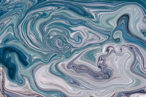 abstract liquid texture background in blue tones