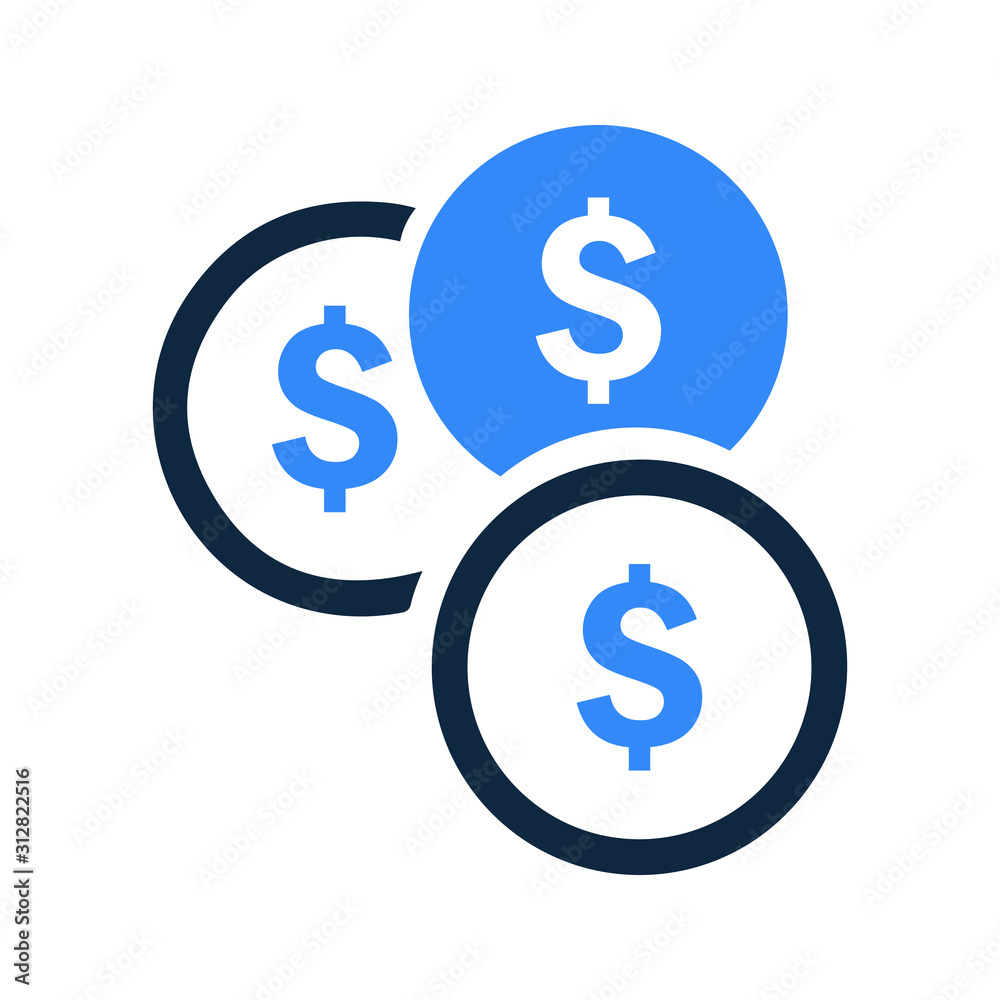Coins, save money, dollar, savings icon Coins, save money, dollar, savings icon