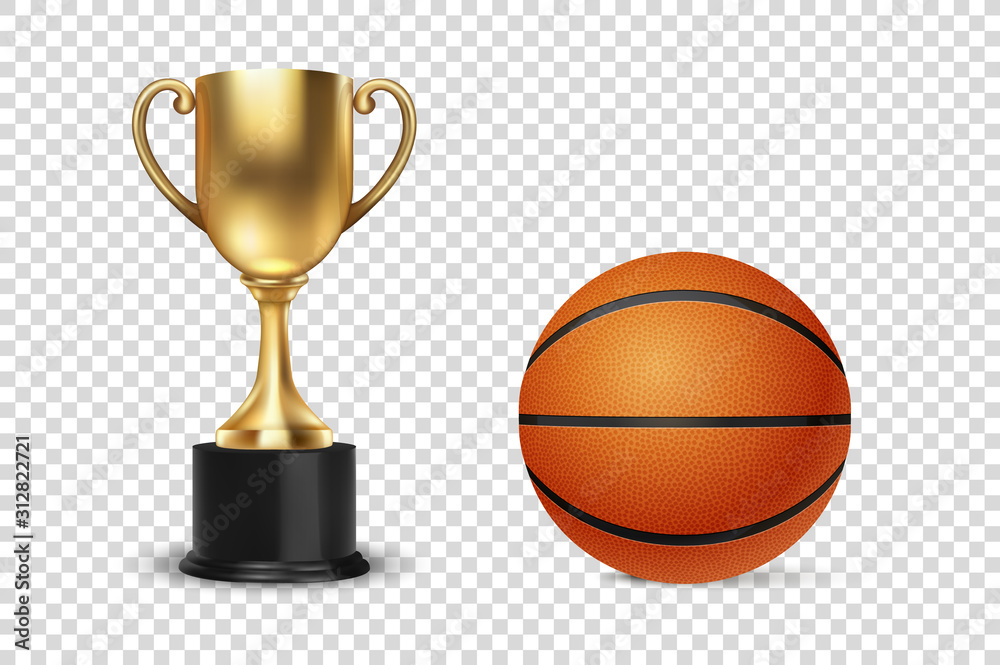 custom made wallpaper toronto digitalRealistic Vector 3d Golden Champion Cup Icon with Basketball Set Isolated on Transparent Backround. Design Template of Championship Trophy. Sport Tournament Award, Gold Winner Cup and Victory Concept