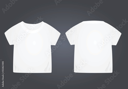 Kids white t shirt. vector illustration
