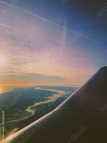 View of Patuxent River and Chesapeake Bay from Plane photo