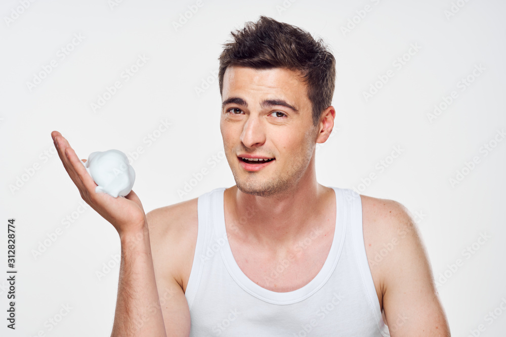 young man with thumbs up gesture isolated on white young man with thumbs up gesture isolated on white