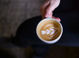 Latte art in the cup