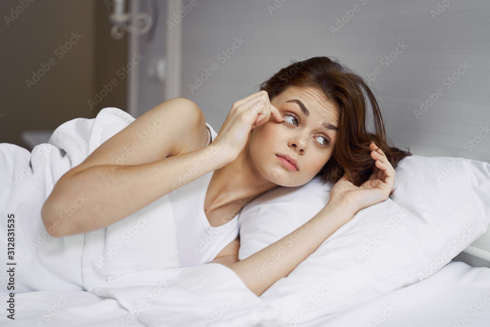 woman sleeping in bed