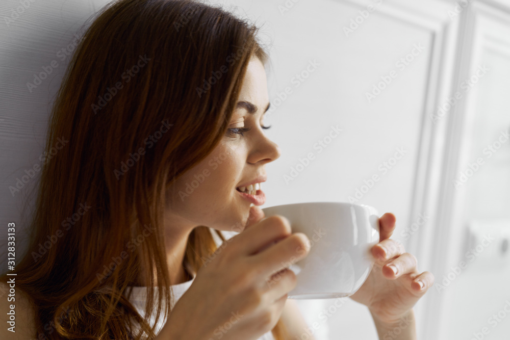 young woman with cup of coffee young woman with cup of coffee