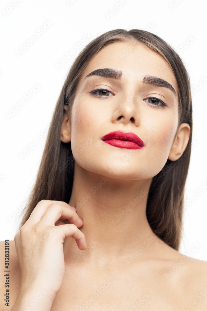 beautiful woman bare shoulders clean skin beautiful woman bare shoulders clean skin